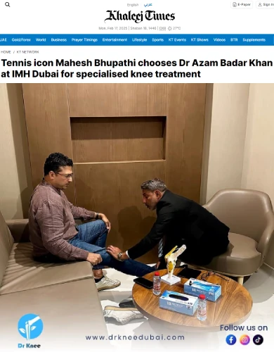 Tennis icon Mahesh Bhupathi chooses Dr Azam Badar Khan at IMH Dubai for specialised knee treatment