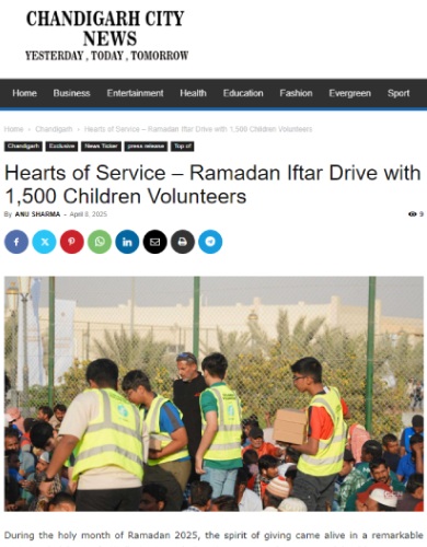 Hearts of Service – Ramadan Iftar Drive with 1,500 Children Volunteers
